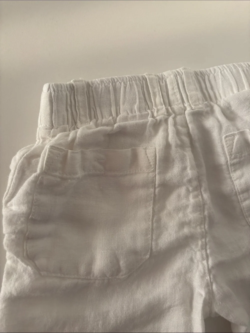 Zara White Kids Linen-Blend Shorts 4T